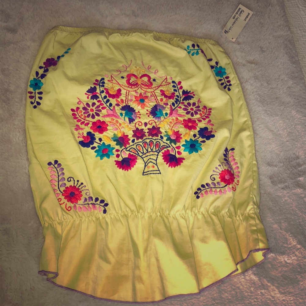 strapless mexican top NEW